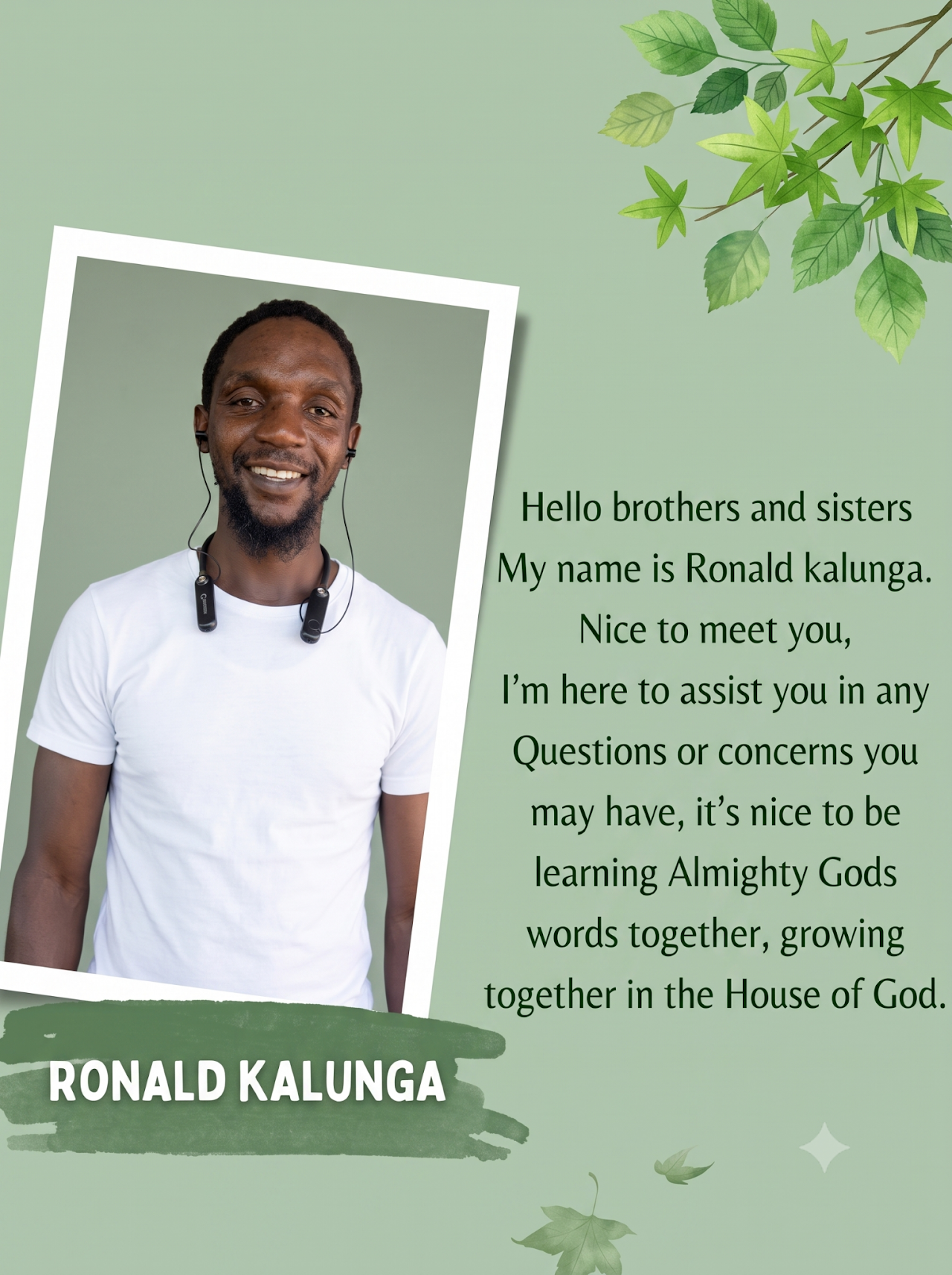 Copperbelt Church 赞比亚铜带教会 Ronald