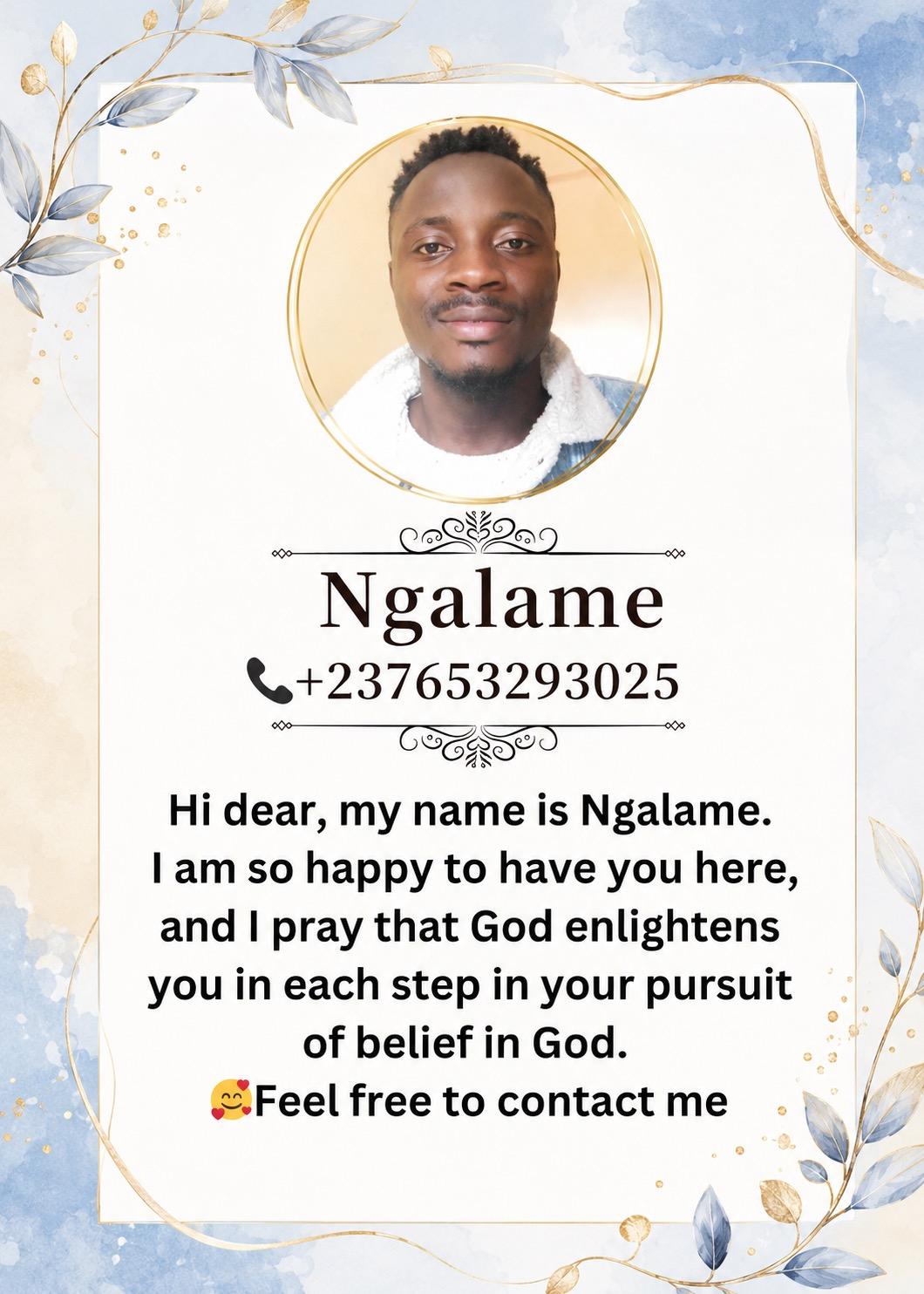 Cameroon Church 喀麦隆教会 Bro Ngalame👇