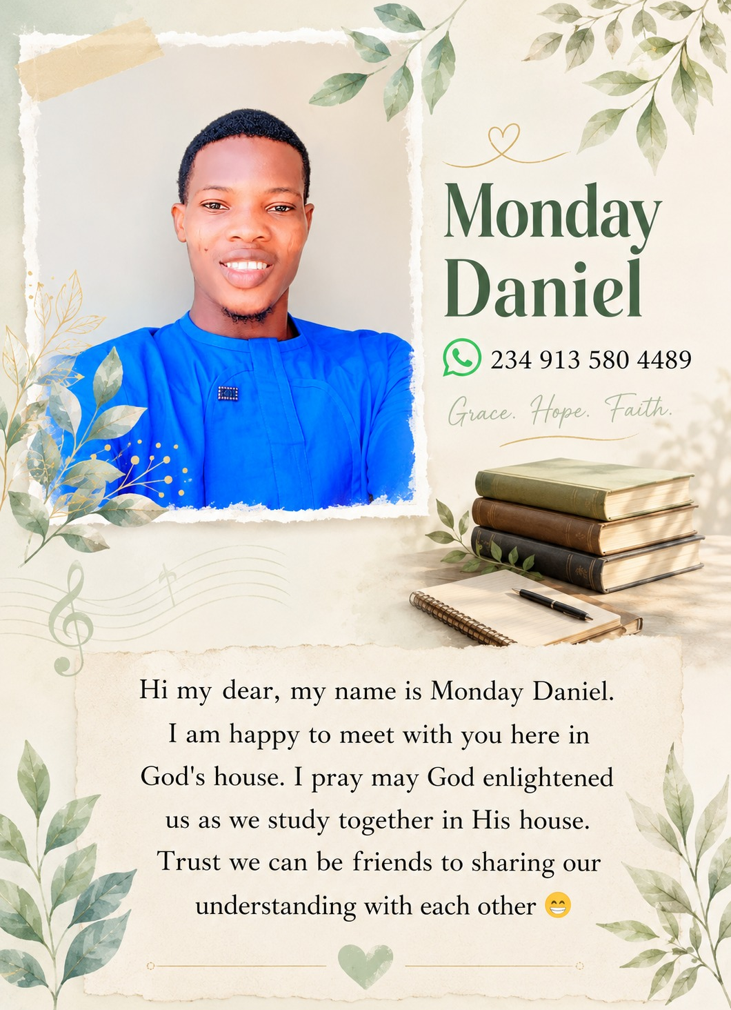 Ogun Church 奥贡教会  Monday Daniel