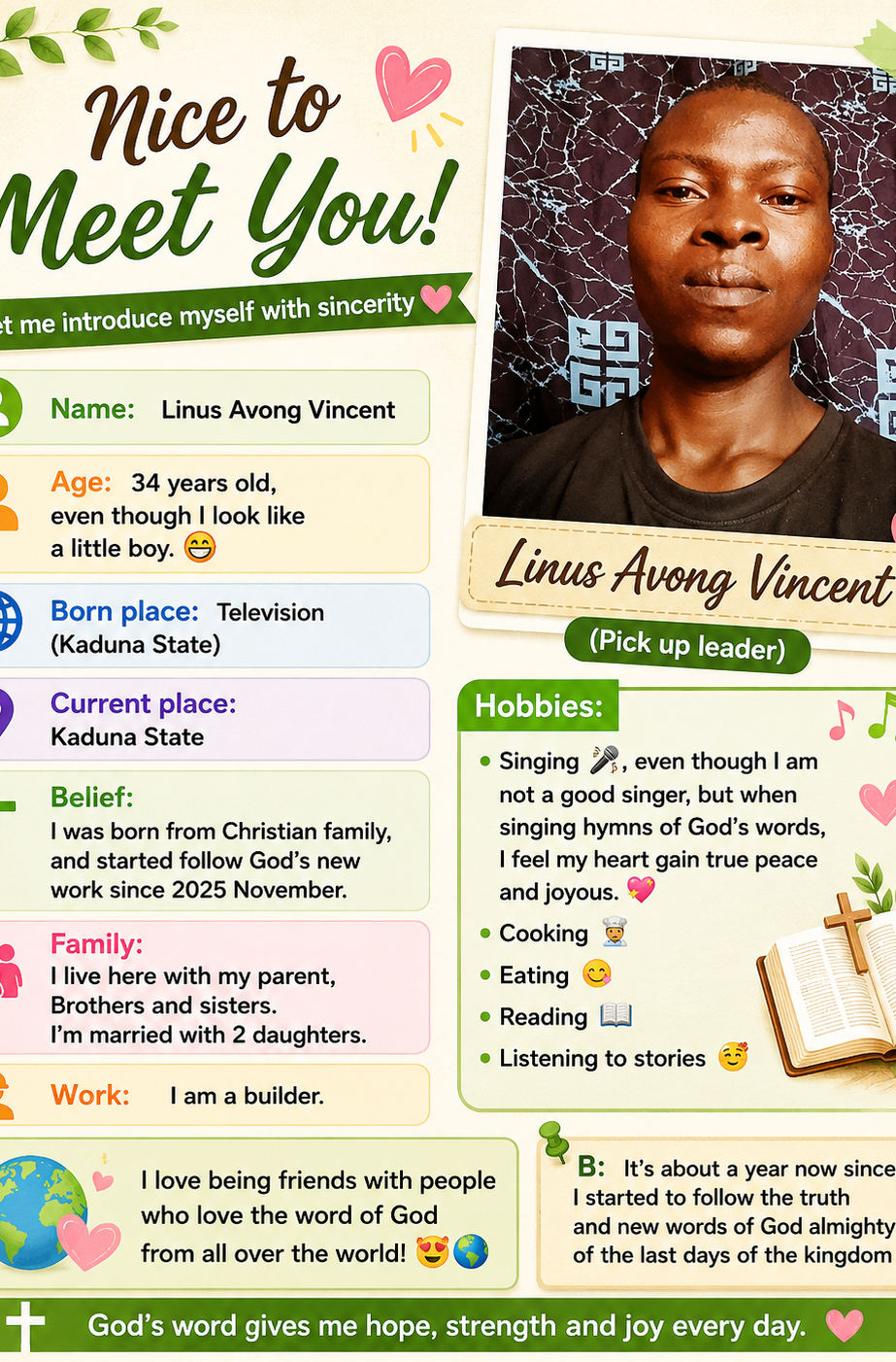 linus avong vincent