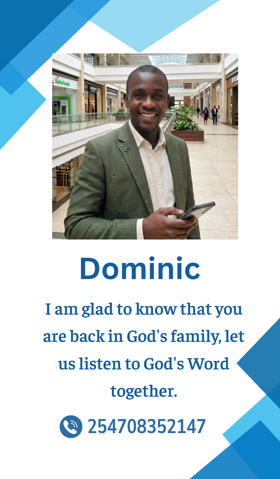Nairobi Embakasi church 内罗毕恩巴卡西教会 Dominic
