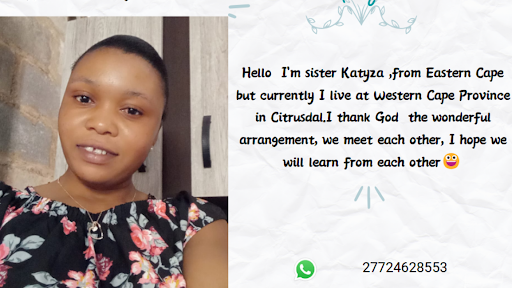 West Cape church西开普教会 sis Katyza